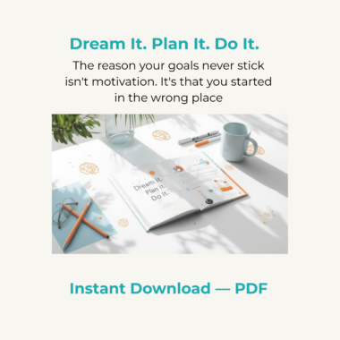 Goal Setting Workbook | Vision Board Planner, SMART Goals (Audio Guide, PDF Download)